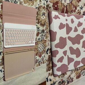SENGBIRCH Pink Tablet Case with Keyboard